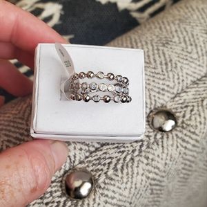 Sterling silver blue chalcedony ring